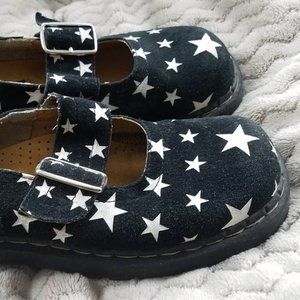 Anarchy black Mary Janes with Stars